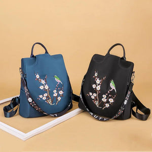 Oxford Anti-theft Women Backpack Large Capacity Print School Bag