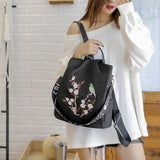 Oxford Anti-theft Women Backpack Large Capacity Print School Bag