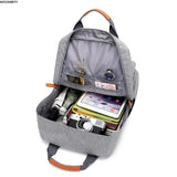 Casual Business Men Computer Backpack Light 15.6-inch Laptop Bag Gray