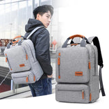 Casual Business Men Computer Backpack Light 15.6-inch Laptop Bag Gray