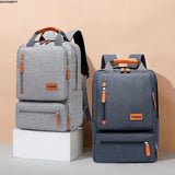 Casual Business Men Computer Backpack Light 15.6-inch Laptop Bag Gray