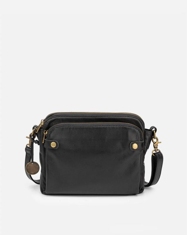 Three-Layer Leather Crossbody Shoulder Clutch Bag Women Handbag