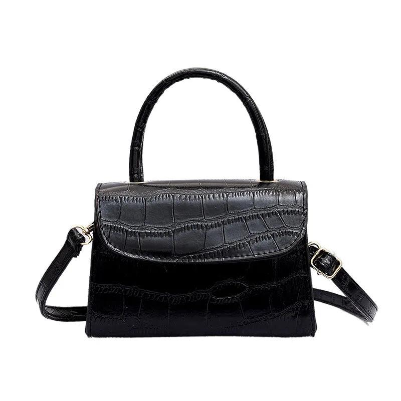 Stone Pattern Shoulder Messenger Bag High PU Leather Women Handbag