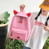 4pcs Women School Backpacks Girls Student Book Bag B