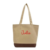 Customizable Embroidered Reusable Tote Bag