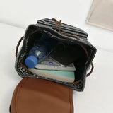 National Style Stripes Women Backpack Vintage Drawstring Female Backpacks