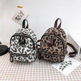 Floral Print Women Backpack Casual School Bag Small Square Winter