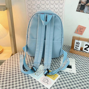 Solid Nylon Backpack for Primary School Student