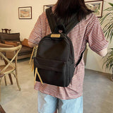Solid Nylon Backpack for Primary School Student