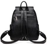 Women's Backpack Large PU Leather Handbag Schoolbag For Girls