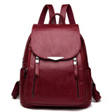 Women's Backpack Large PU Leather Handbag Schoolbag For Girls