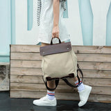 Women's Large Canvas School Shoulder Backpack for Girls