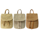 Woven Backpack Straw Women Shoulder Messenger Bag Ladies Schoolbag
