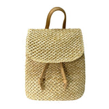 Woven Backpack Straw Women Shoulder Messenger Bag Ladies Schoolbag