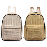 Woven Backpack Straw Women Shoulder Messenger Bag