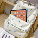 Floral Prints School Bag Teenager Shoulder Bag for Girl