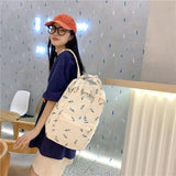 Floral Prints School Bag Teenager Shoulder Bag for Girl