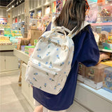 Floral Prints School Bag Teenager Shoulder Bag for Girl
