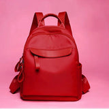 Oxford Backpacks Women Waterproof College School Bag Red