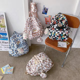 Graffiti Print School Backpack Waterproof Nylon Bag