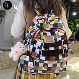 Graffiti Print School Backpack Waterproof Nylon Bag