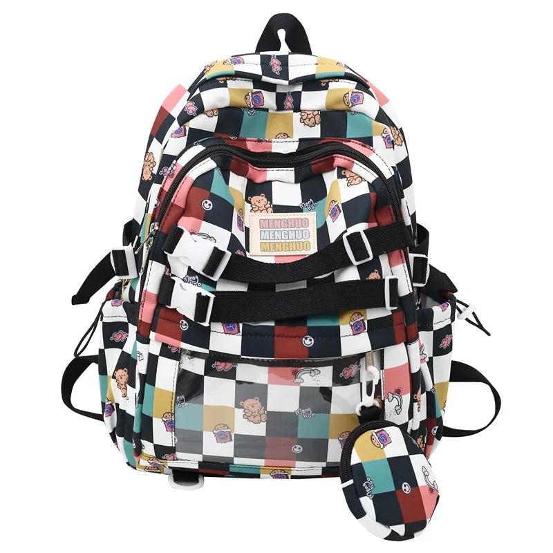 Graffiti Print School Backpack Waterproof Nylon Bag