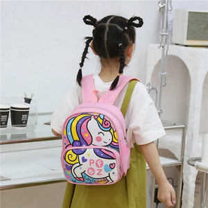 Cartoon Unicorn Backpack for Kids - Waterproof School Bag