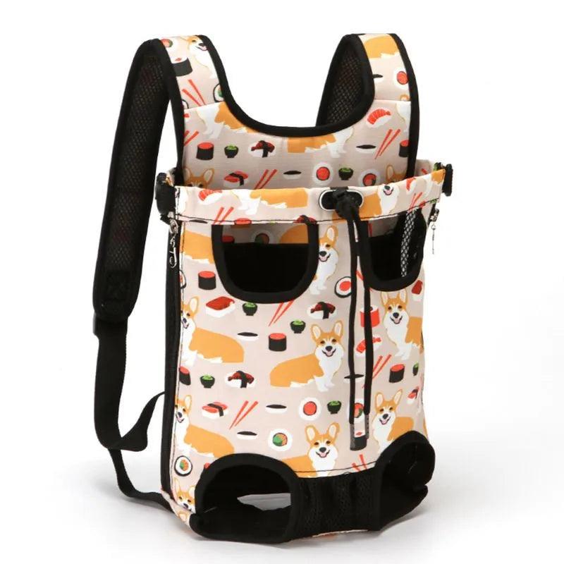 Adjustable Dog Carrier Backpack Front-Facing Hands-Free Travel Bag