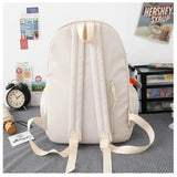 Women Solid College Backpack Lady Casual Nylon School Book Bag Girl Travel Bag