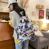 High School Backpack Large Capacity Outdoor Backpack Bag Graffiti