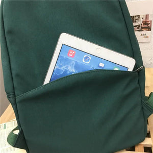 Solid Women Backpack Shoulder Bag School Bag Teenage Girl