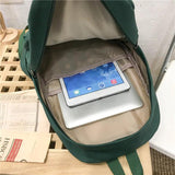 Solid Women Backpack Shoulder Bag School Bag Teenage Girl