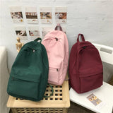 Solid Women Backpack Shoulder Bag School Bag Teenage Girl