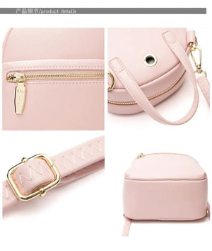 Women Backpack Large Capacity Mini Backpack Anti-theft School Bag Pu Leather Bac