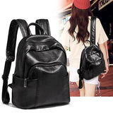 Oil Skin Backpack Girls Four Seasons Backpack Women's Bag Light Retro