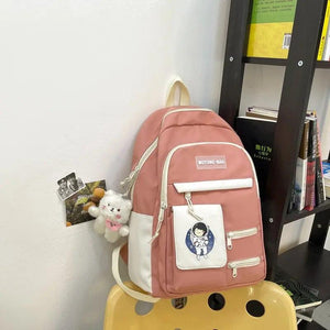 Vintage Women Backpacks Preppy Style Student Backpack Multifunct