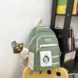 Vintage Women Backpacks Preppy Style Student Backpack Multifunct