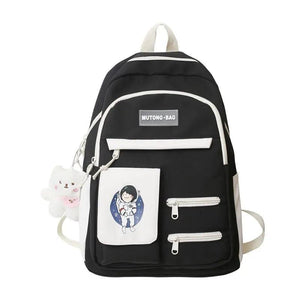 Vintage Women Backpacks Preppy Style Student Backpack Multifunct