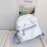 Japanese Ins Cartoon Student Plush Tote Bag Girls Backpack Big Ears Dog Furry St