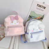Japanese Ins Cartoon Student Plush Tote Bag Girls Backpack Big Ears Dog Furry St