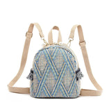 Straw Woven Bag Small Holiday Beach Bags Women Print Shoulder Bags