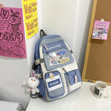 Women Multi-Pocket Nylon Rabbit Ins Junior High School Student School Bag
