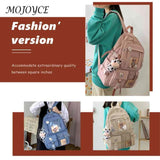 Fashionable Women Backpacks Transparent Patchwork Large Capacity Rucksack