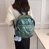 Waterproof Down Cotton School Backpack for Winter