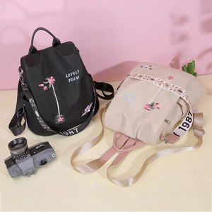 Ethnic Style 3D Embroidery Backpack Women's Oxford Cloth Backpack