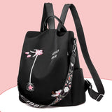 Ethnic Style 3D Embroidery Backpack Women's Oxford Cloth Backpack