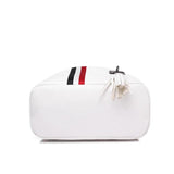 Retro Zipper Leather Backpack with Tassels