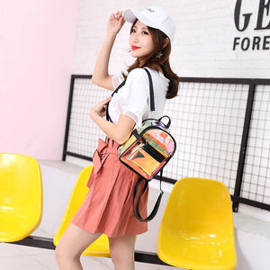 Laser Transparent PVC Mini Clear Backpack Women Shoulder Bag Waterproof