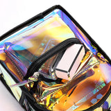 Laser Transparent PVC Mini Clear Backpack Women Shoulder Bag Waterproof