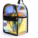 Laser Transparent PVC Mini Clear Backpack Women Shoulder Bag Waterproof